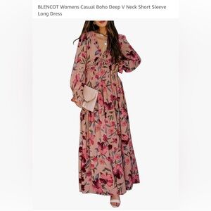 Women’s Casual Boho Floral Printed Dress